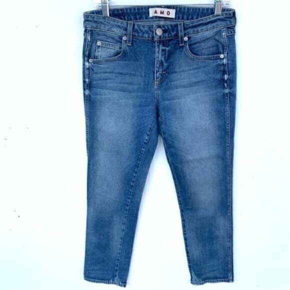 AMO Jeans Size 28 Womens Straight Leg Crop‎ Length “ Girl Crush Kate Wash “ - Picture 1 of 12